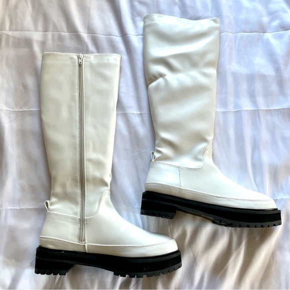 NEW! UO Lacey Tall Boots in White - Picture 3 of 8